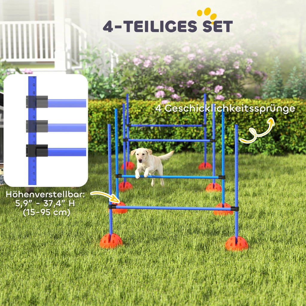 Set Agility per Cani con 4 Ostacoli e Borsa ¨C Zephmum ¨C Blu