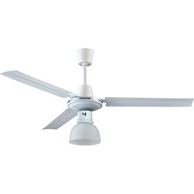 VENTILATORE DA SOFFITTO INDUSTRIAL + LUCE EFFE  BIANCO VOLT 230 WATT 65 CM 120 VEL 5 + INV