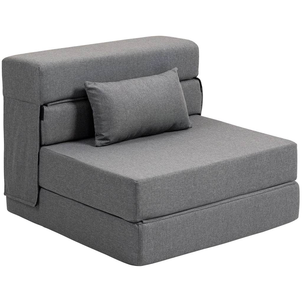 Poltrona letto pieghevole ¨C Minimal ¨C Grigio 120 kg