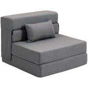 Poltrona letto pieghevole ¨C Minimal ¨C Grigio 120 kg