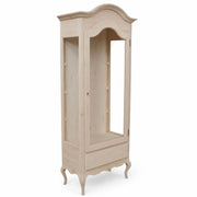 Vetrina classica 1 anta grezza in legno l.80 p.45 h.196 (102) - Mobili 2G