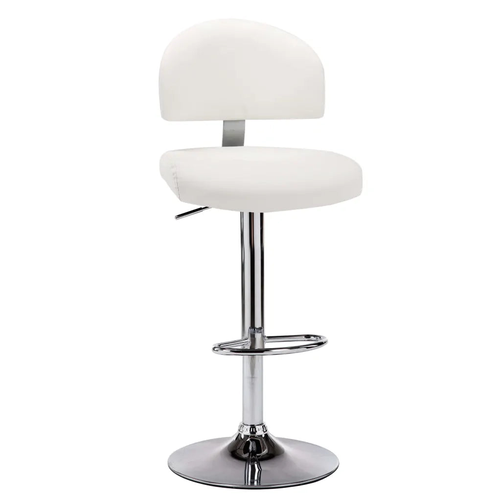 Sgabelli da Bar 2 pz Bianchi in Similpelle 249657