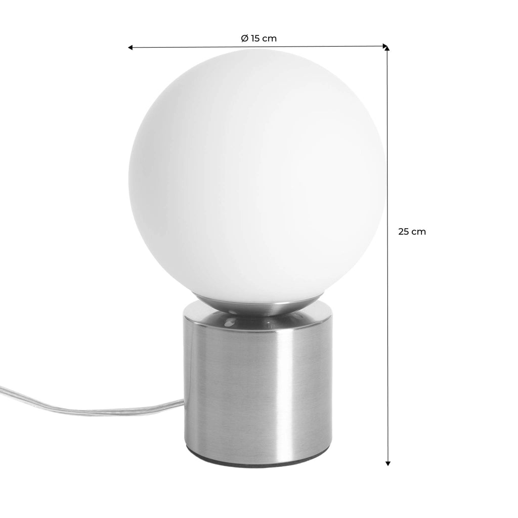 Lampada in metallo e vetro, 25cm, oro