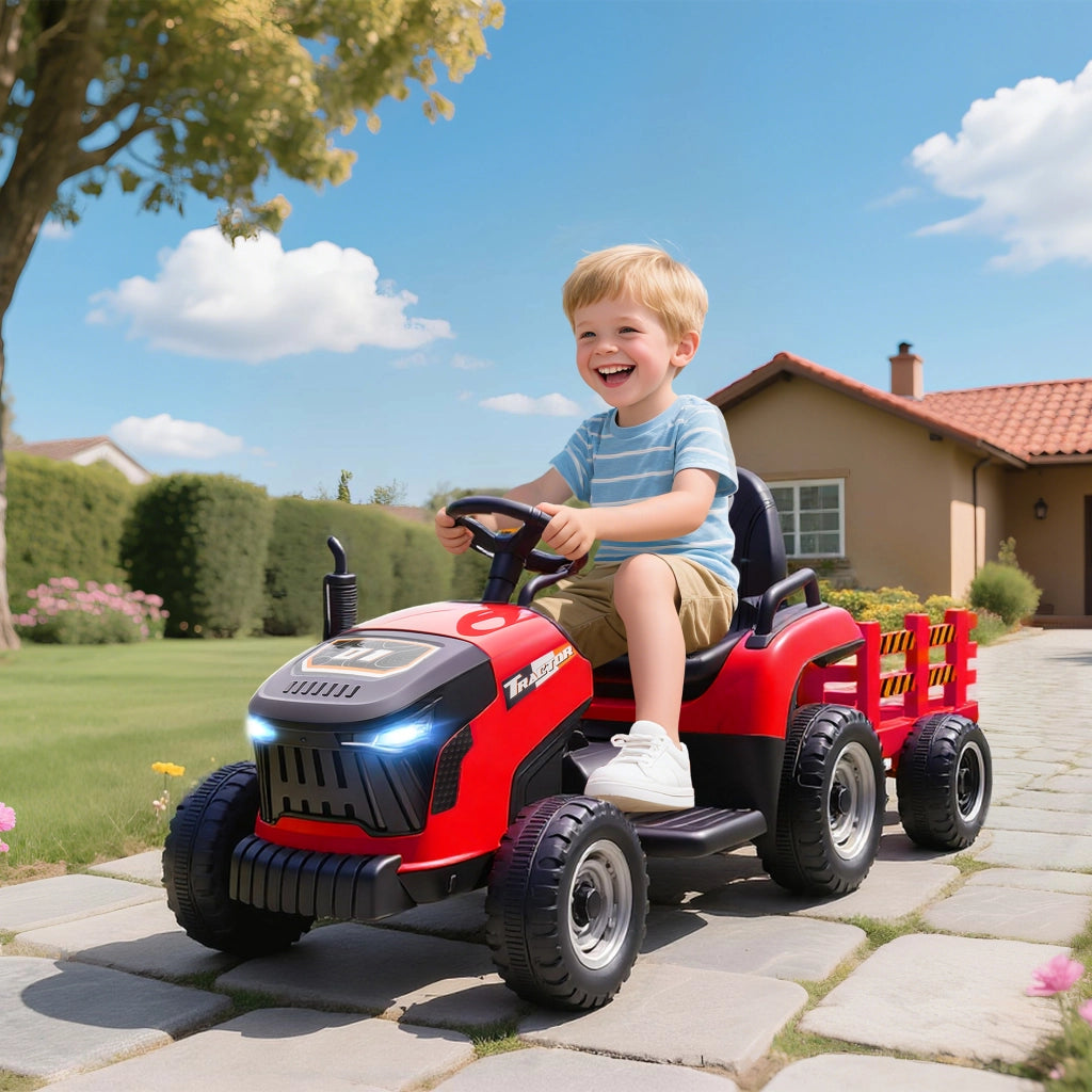 Trattore Elettrico per Bambini ¨C zephmum ¨C Rosso, 12V