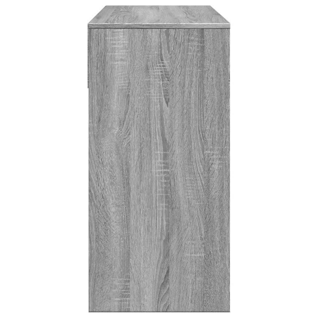 Toeletta con Specchio-Tavolo da Vanit¨¤ Grigio Sonoma 80x39x80 cm