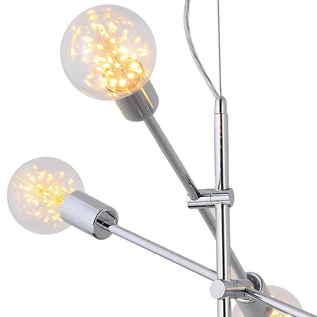LÚZETE - LÁMPARA DE TECHO CHANEL 6 LUCES CROMO
