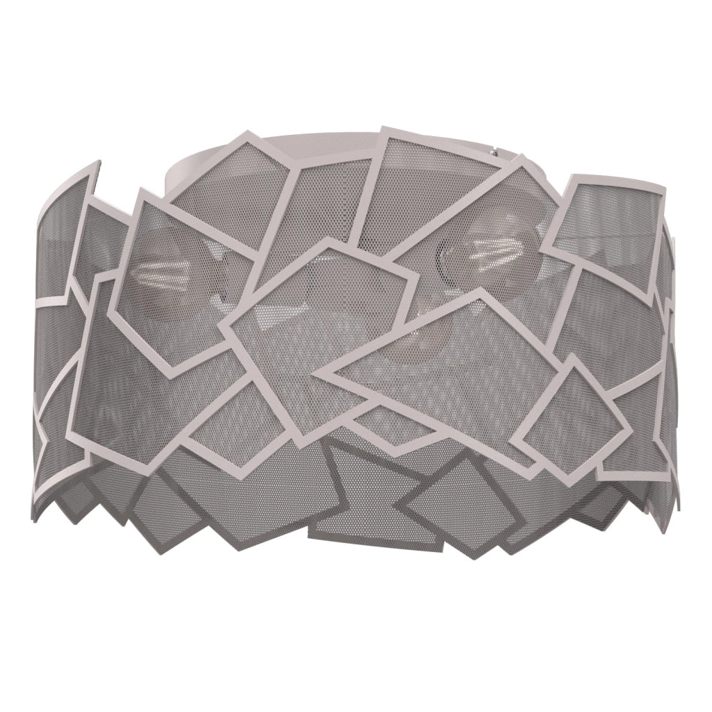 Plafoniera geometrica Camo 3xE27 kaschmir grigio Luminex