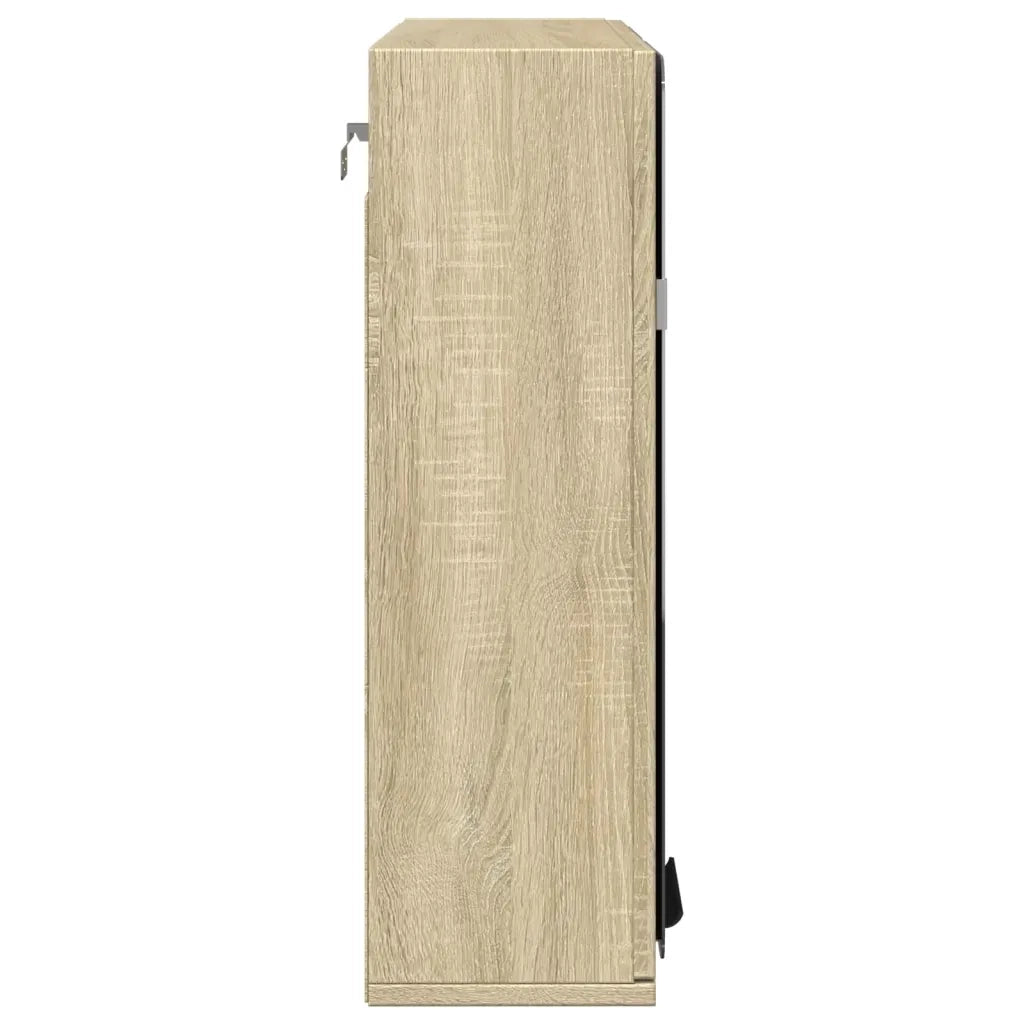 Mobile Bagno con Specchio Rovere Sonoma 64,5x20x66,5 Truciolato 849655