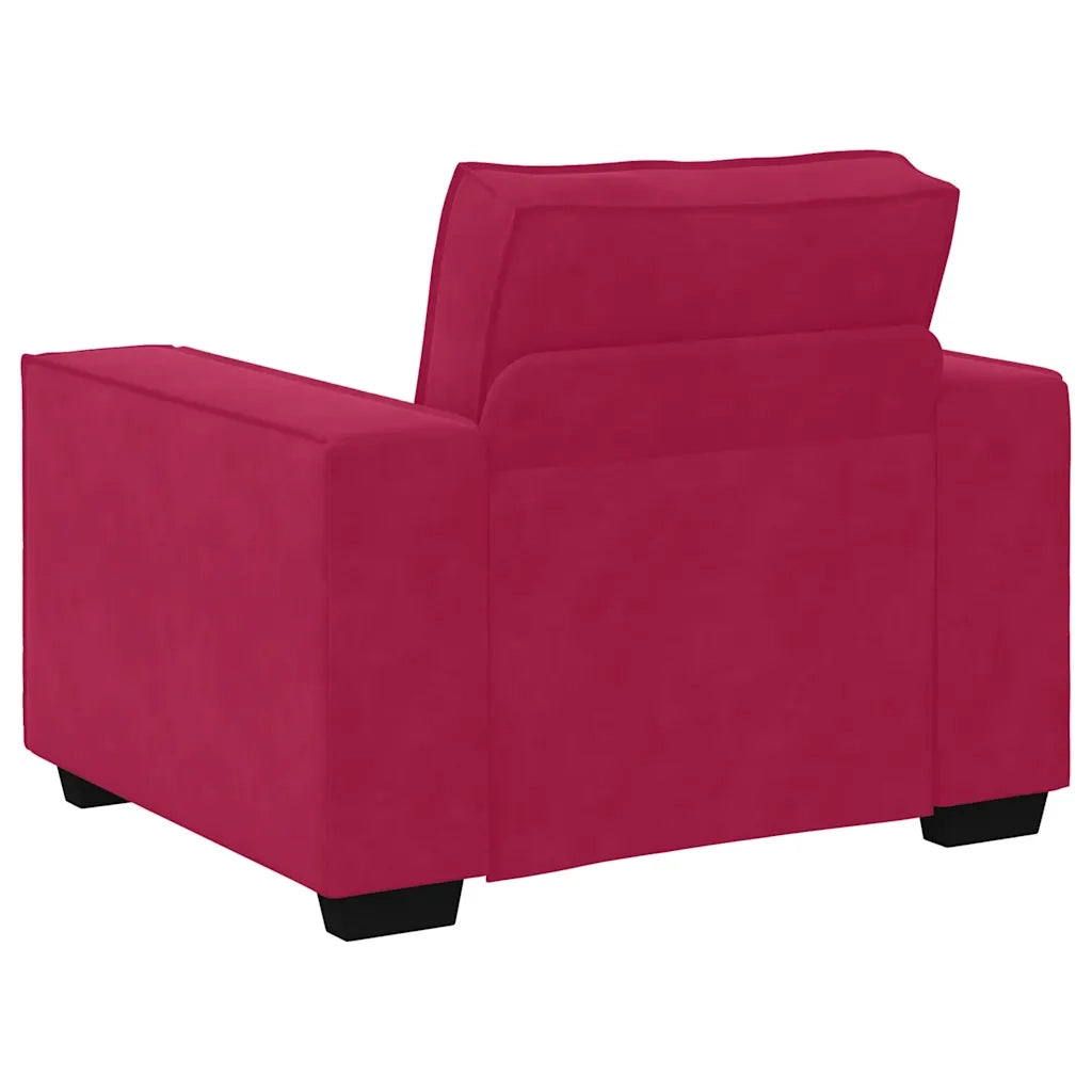 Divano Sedia Rosso Vino 100x78x84 cm Velluto 4105004