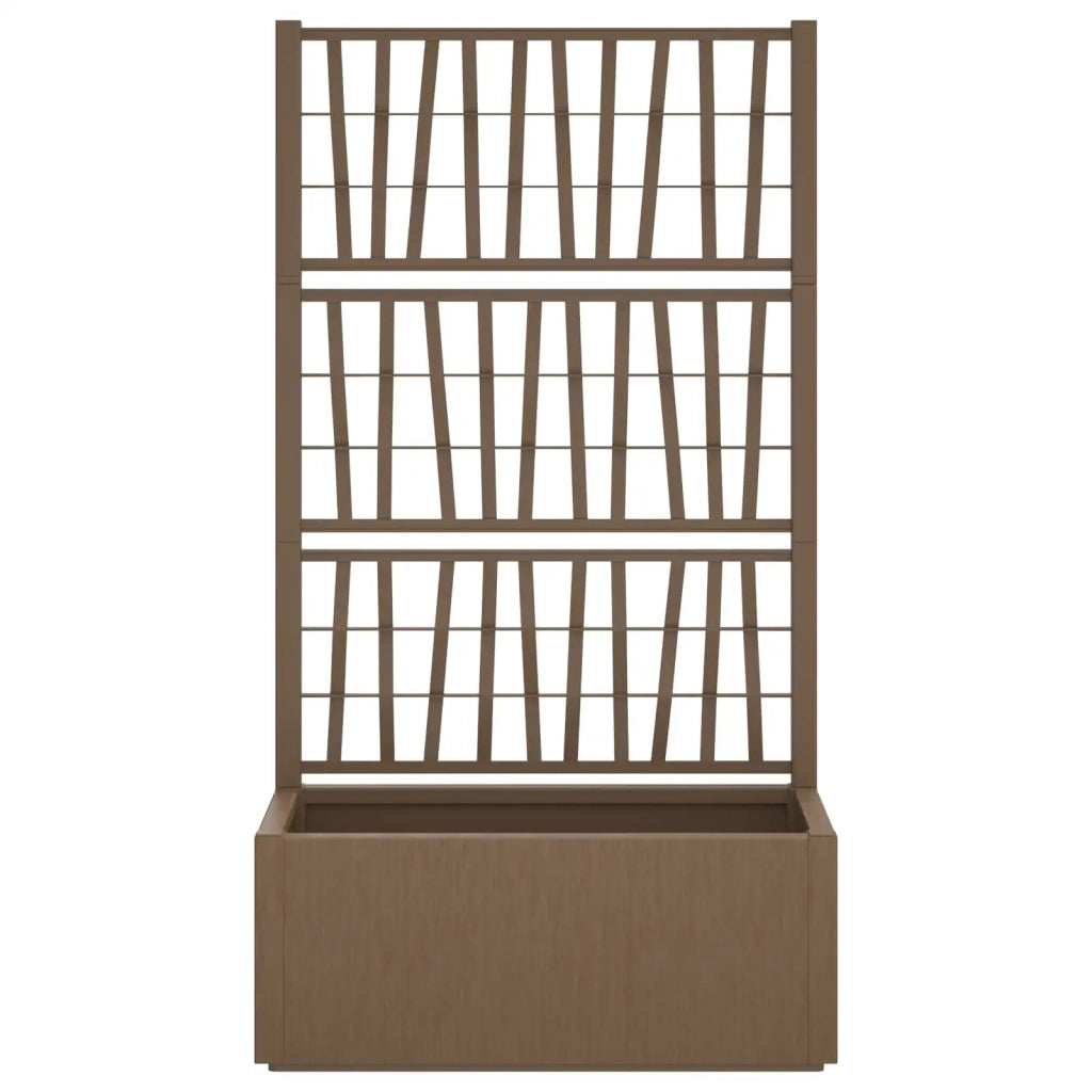 Vaso da Giardino con Trellis Marrone 80 x 36 x 140 cm PP 42036844