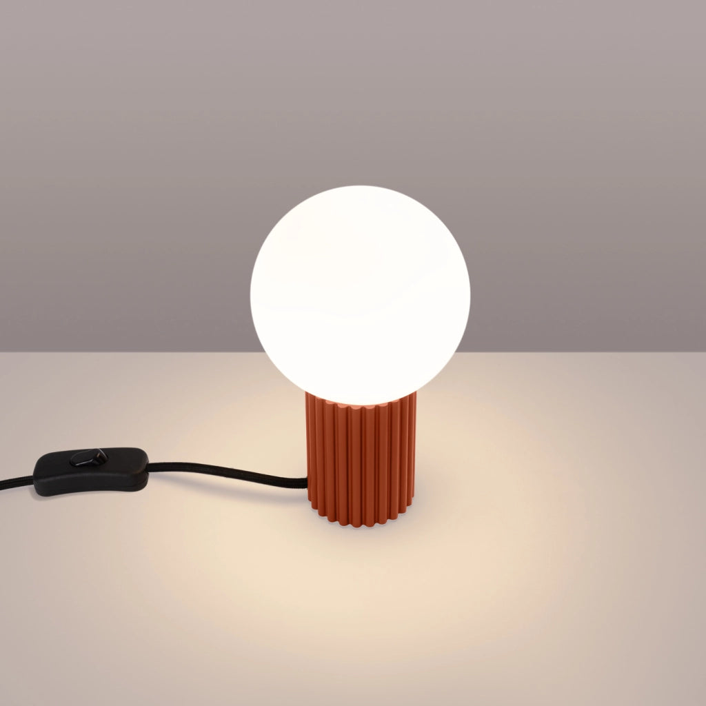 Lampada da tavolo HALO rosso ocra