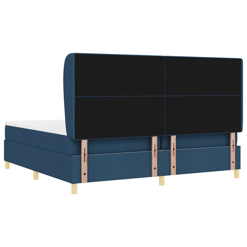 Letto a molle con materasso Blu 200 x 200 cm Tessuto 3340780