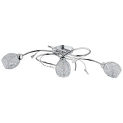 Plafoniera Orlean cromata 3 luci cristallo E14 Alfa