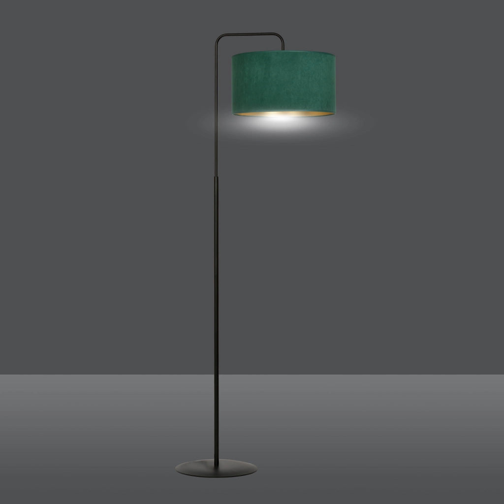 Lampada da terra Emibig Hilde verde nero oro E27 150 cm