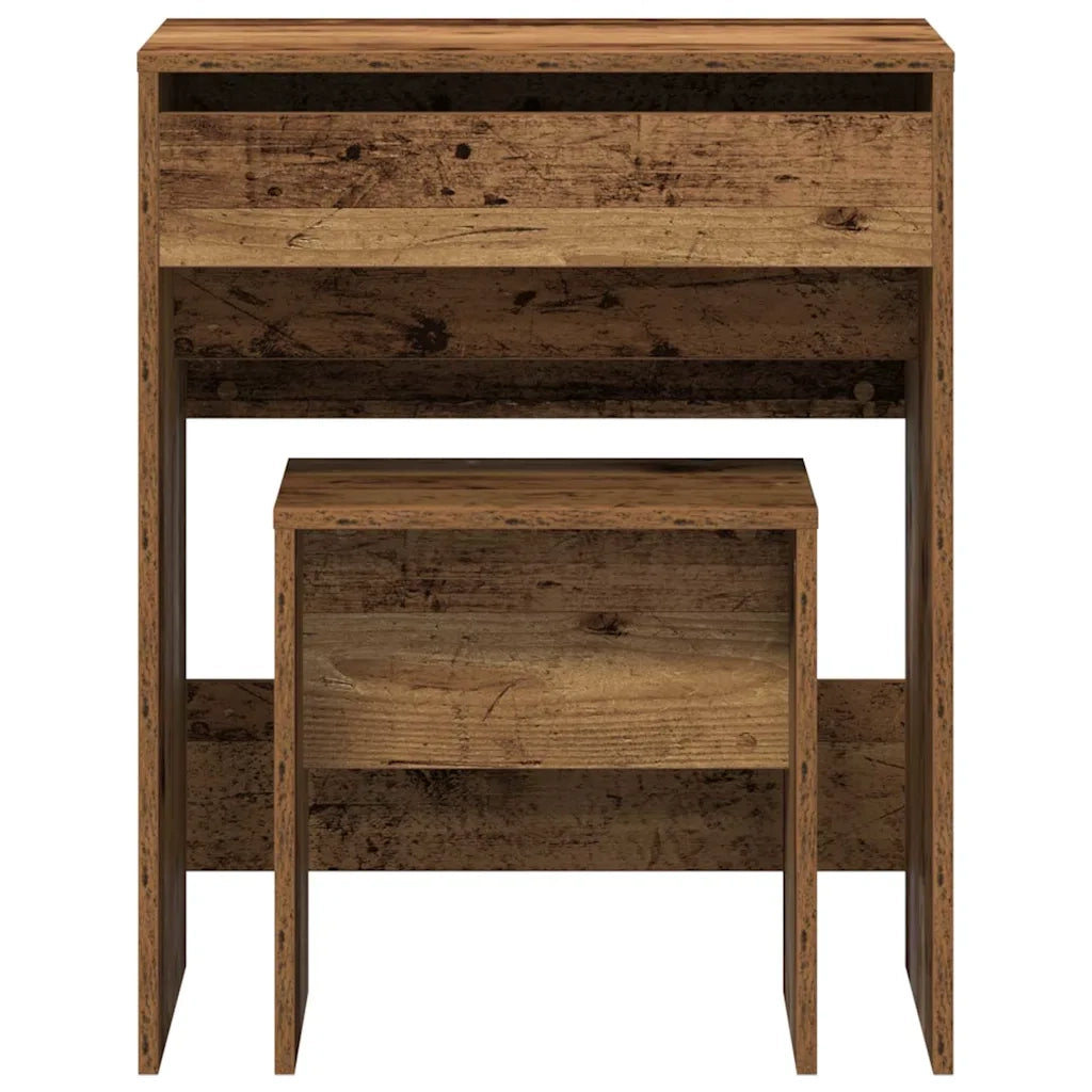 Toeletta | Tavolo da Trucco con cassetto Legno vecchio 60 x 40 x 75 cm