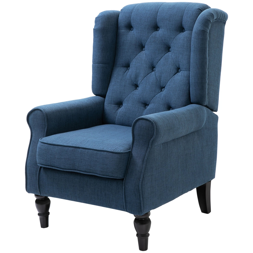 Poltrona ¨C Minimal ¨C Blu, Tessuto, 74x86x102 cm