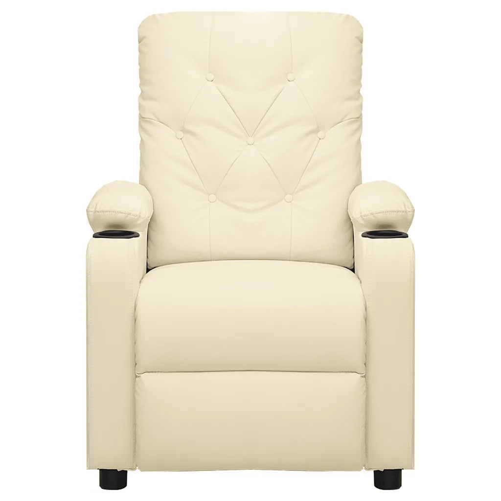 Poltrona Massaggiante Crema in Similpelle 339132