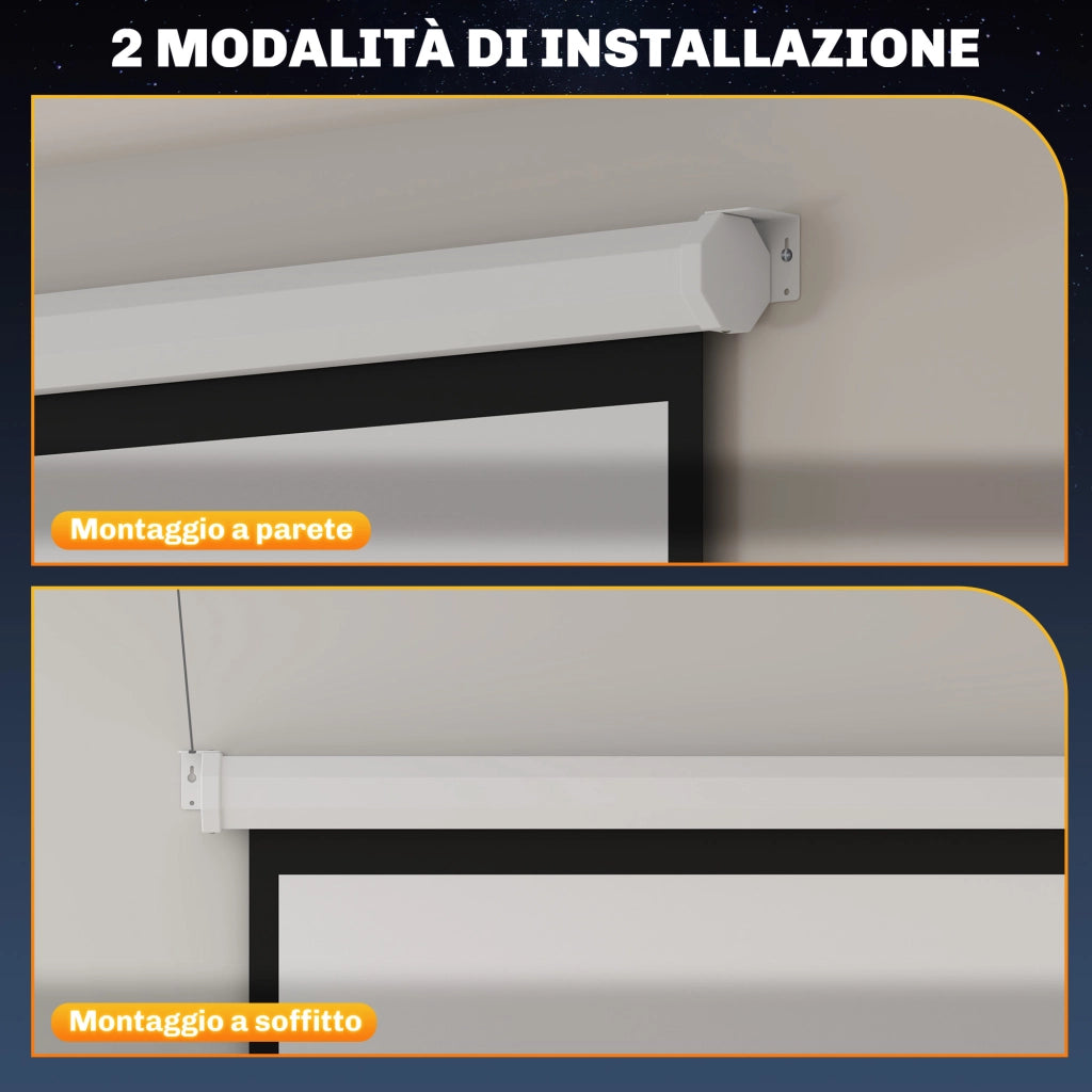 Schermo per Proiettore ¨C Minimal ¨C 84' 4:3 160¡ã da Soffitto o Parete