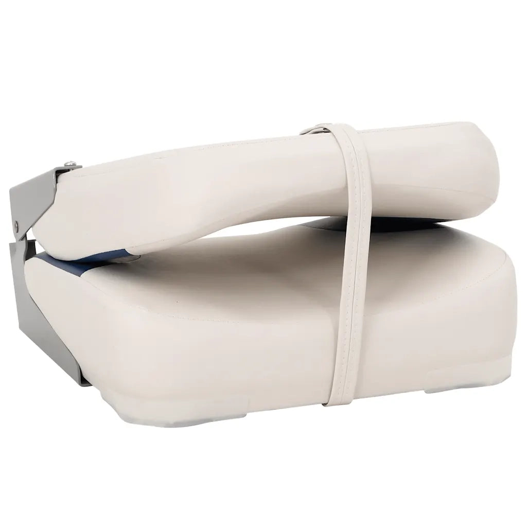 Sedile pieghevole per barca 1 set Blu e Bianco 41x36x48 cm 3284286