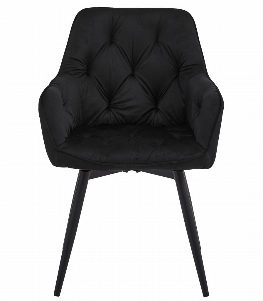 VALORA LUKK360 Sedia girevole in velluto - Nero x 1