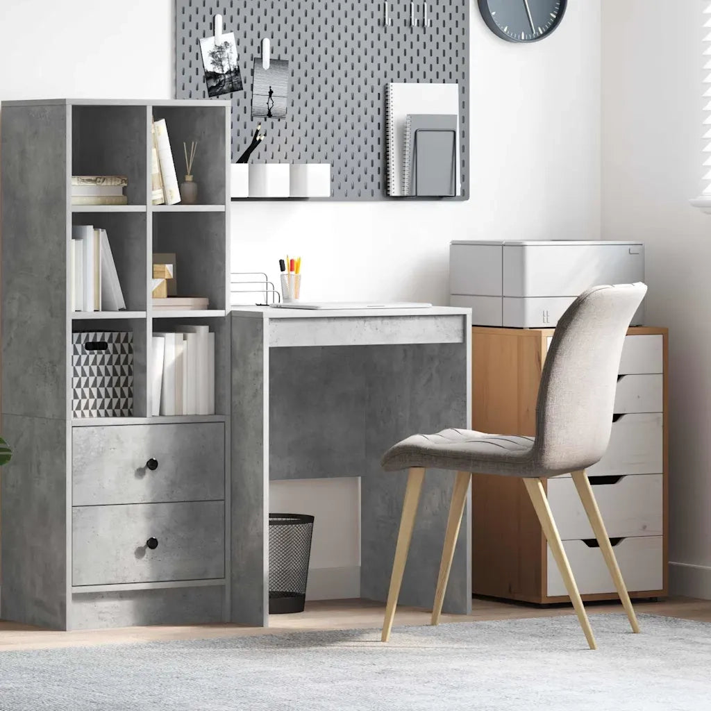 Scrivania | Tavolo da Ufficio Grigio cemento 60 x 50 x 76 cm