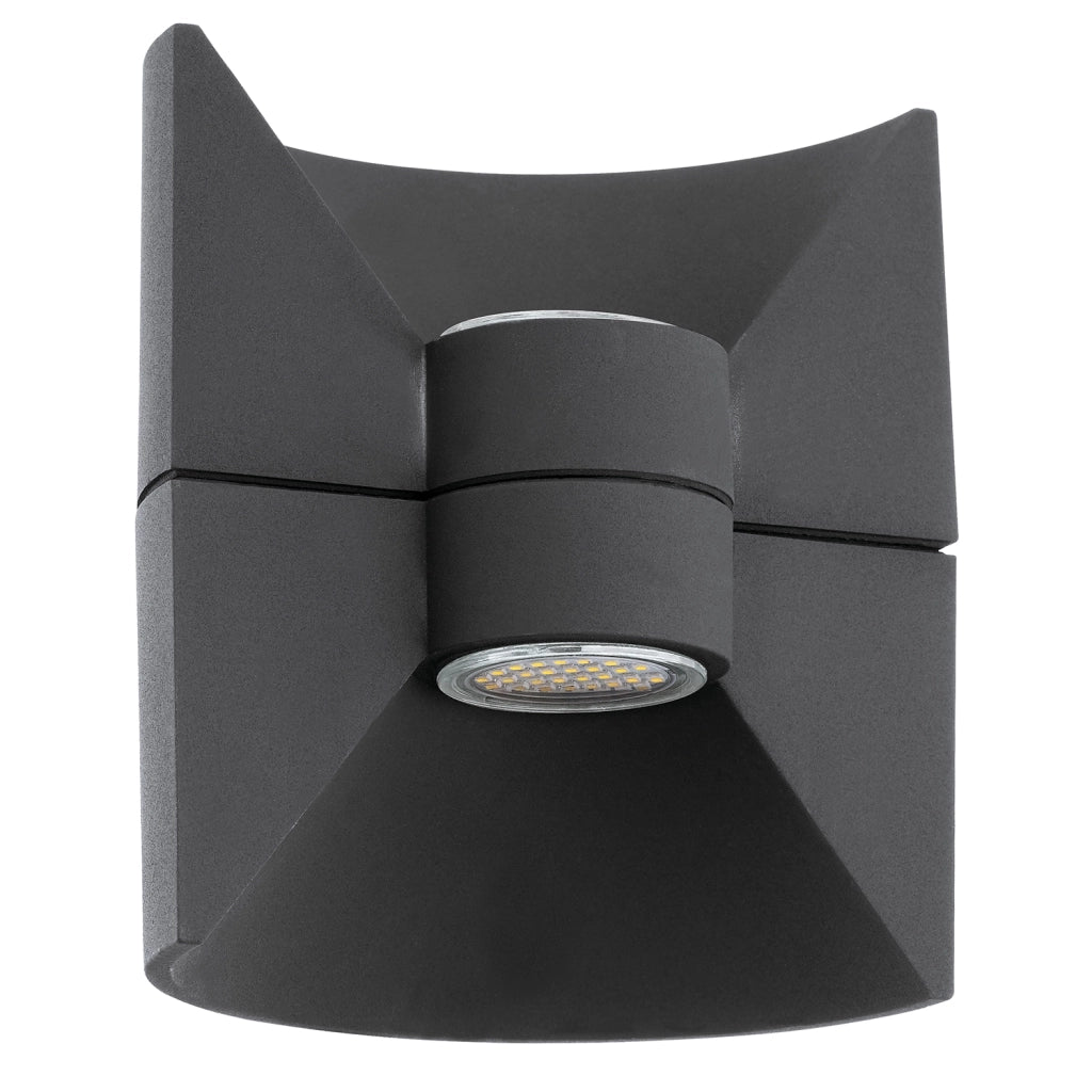 Applique Esterno Moderna Redondo Alluminio Grigio Led