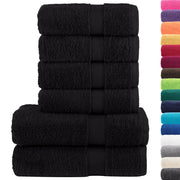 Set ASciugamani SOLUND 6 pz Neri 600 gsm 137565