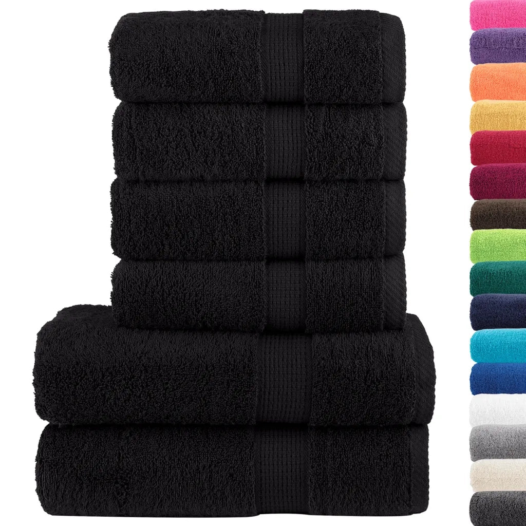 Set ASciugamani SOLUND 6 pz Neri 600 gsm 137565