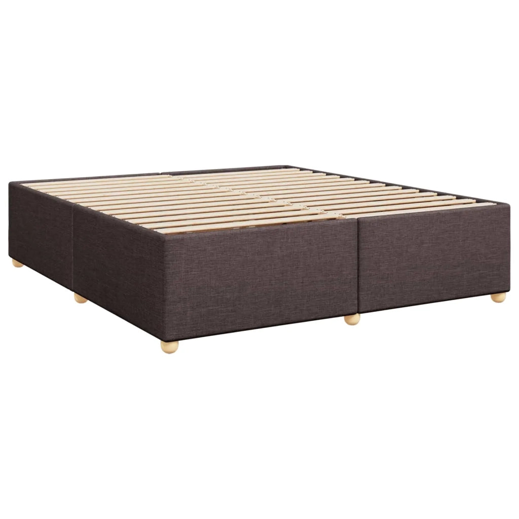 Letto box spring con materasso Marrone Scuro 200 x 200 cm 3452502