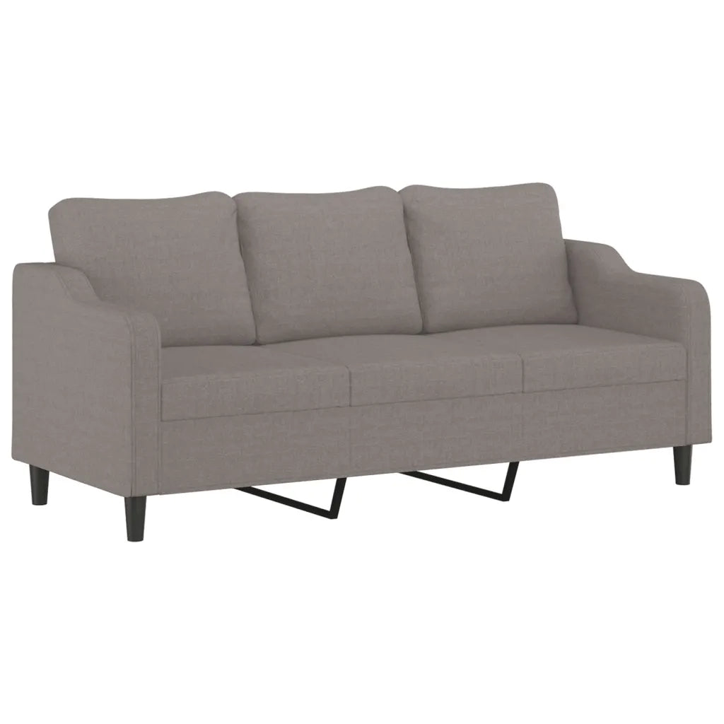 Set Divani 4 pz con Cuscini Tortora in Tessuto