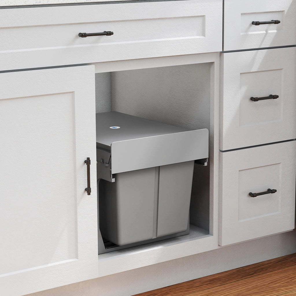 Pattumiera Estraibile Sottolavello ¨C Xylo ¨C 2 Contenitori 30L Grigio Chiaro