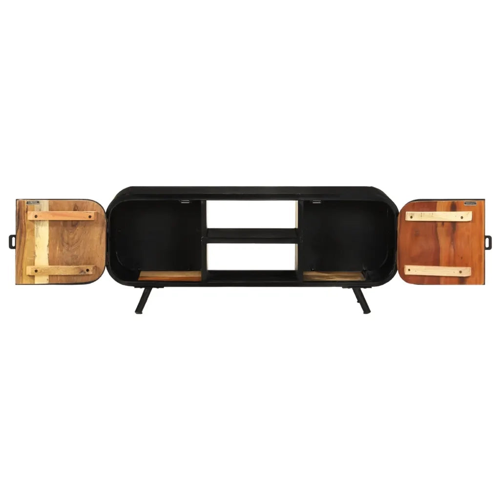 Mobile Porta TV-Credenza TV 110x30x45 cm in Legno Massello di Recupero