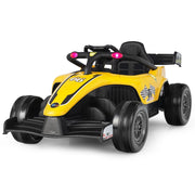 Veicolo elettrico a batteria da 12 V per bambini, Camion da corsa con telecomando sospensioni a molla Giallo-Macchinine giocattoli