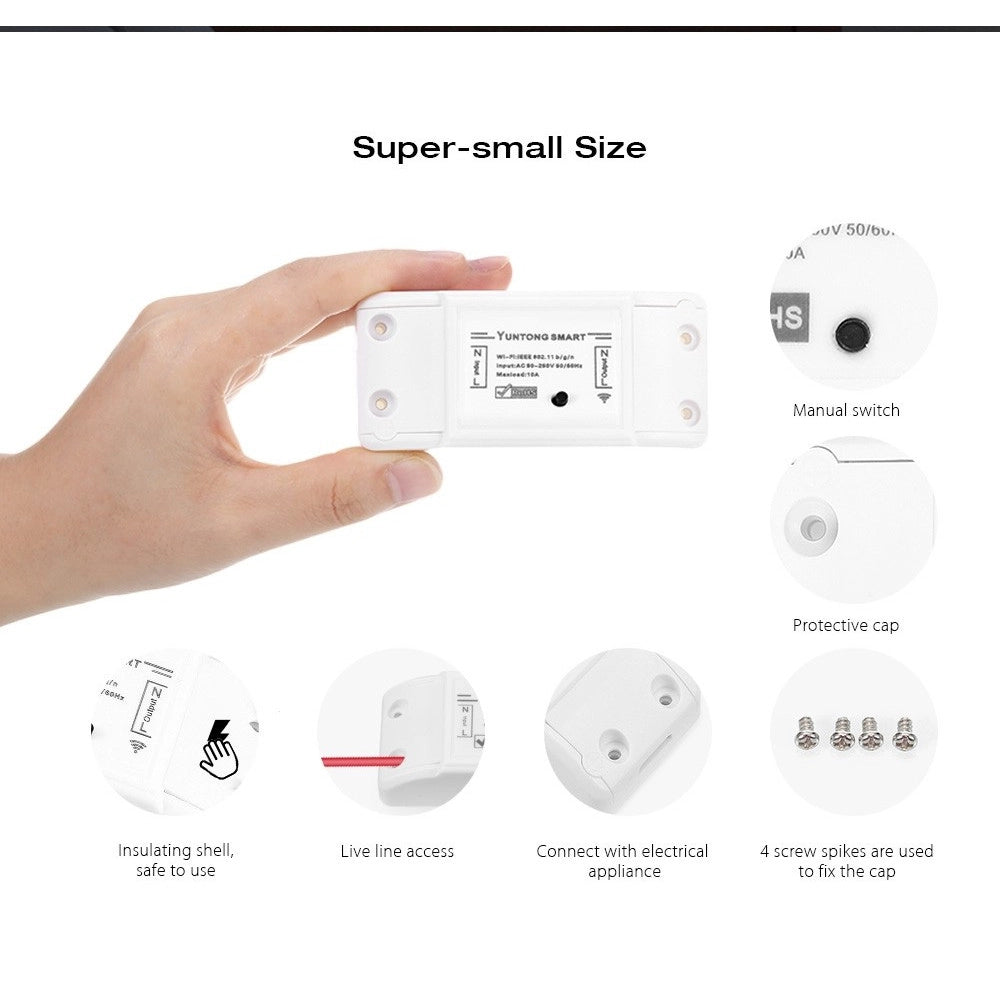 Trade Shop - Interruttore Ricevitore 10a Wifi Android On Off Smartphone Smart Home Cellulare -