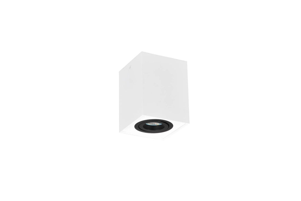 Faretto soffitto quadrato BISCUIT bianco/nero GU10 Trio