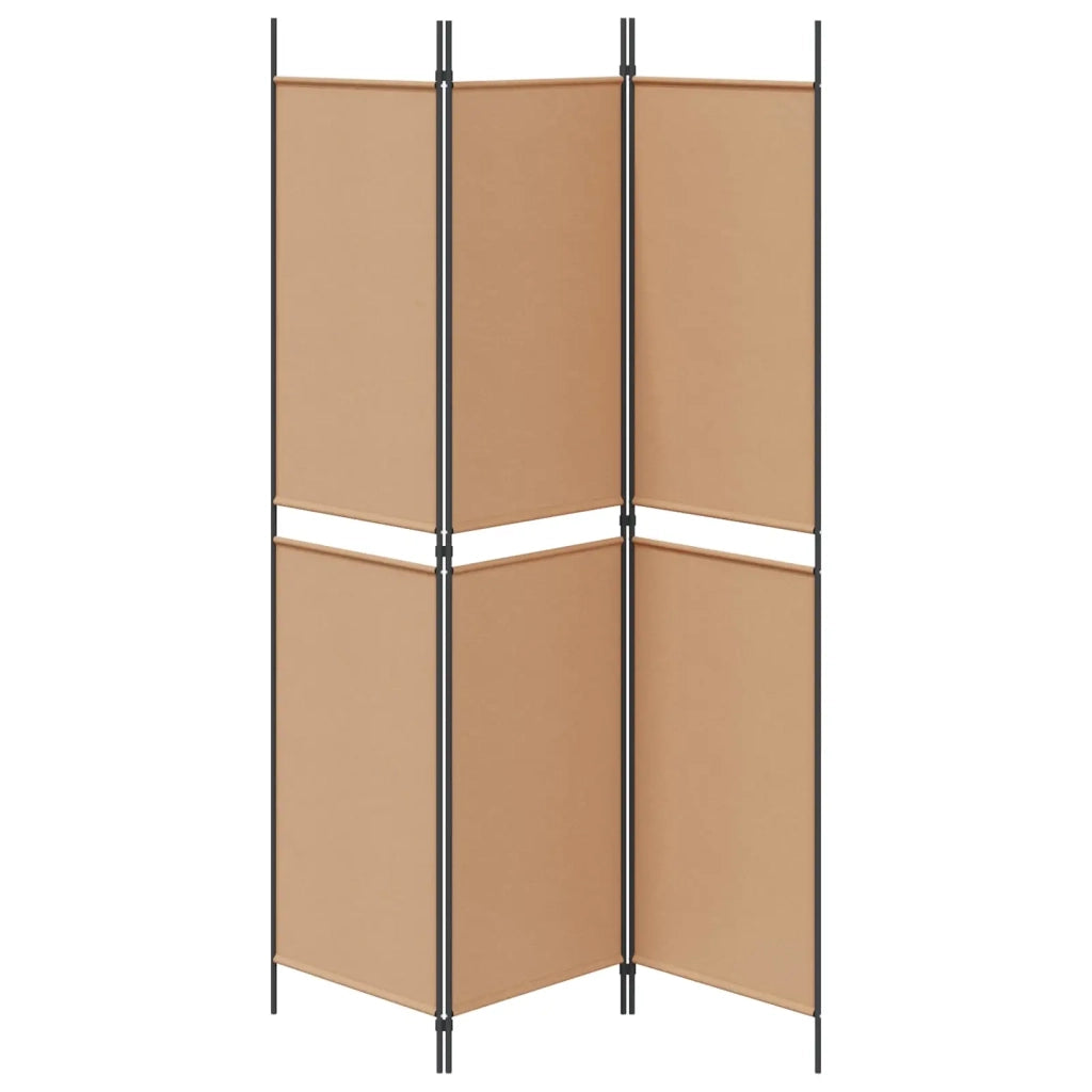 Paravento a 3 pannelli Beige 150 x 200 cm Tessuto 42039219