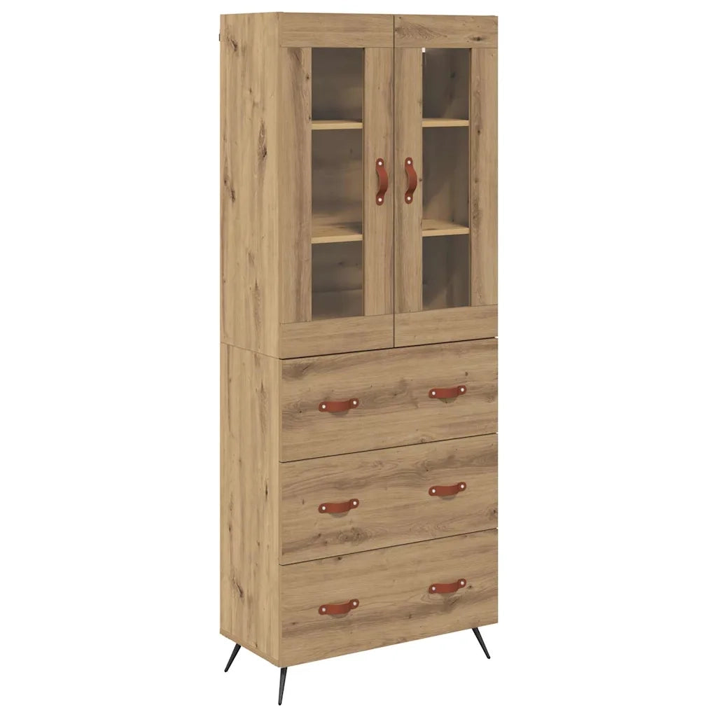 Armadietto alto con ripiano 2 pcs Rovere artigianale 3415844