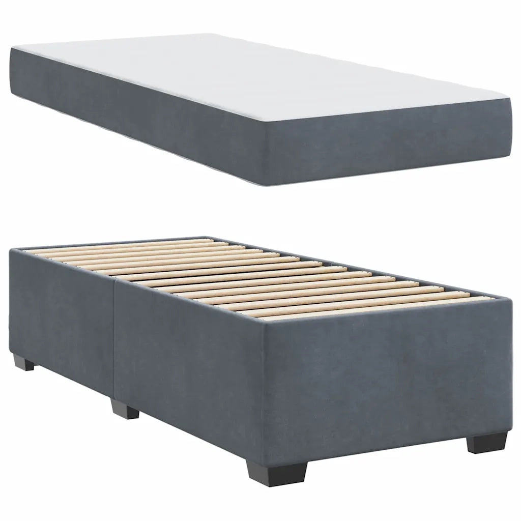 Struttura del letto-Giroletto Grigio scuro 90 x 190 cm Tessuto 574657