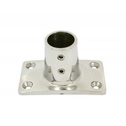 BASE RETT. INOX 90° Ø MM.22