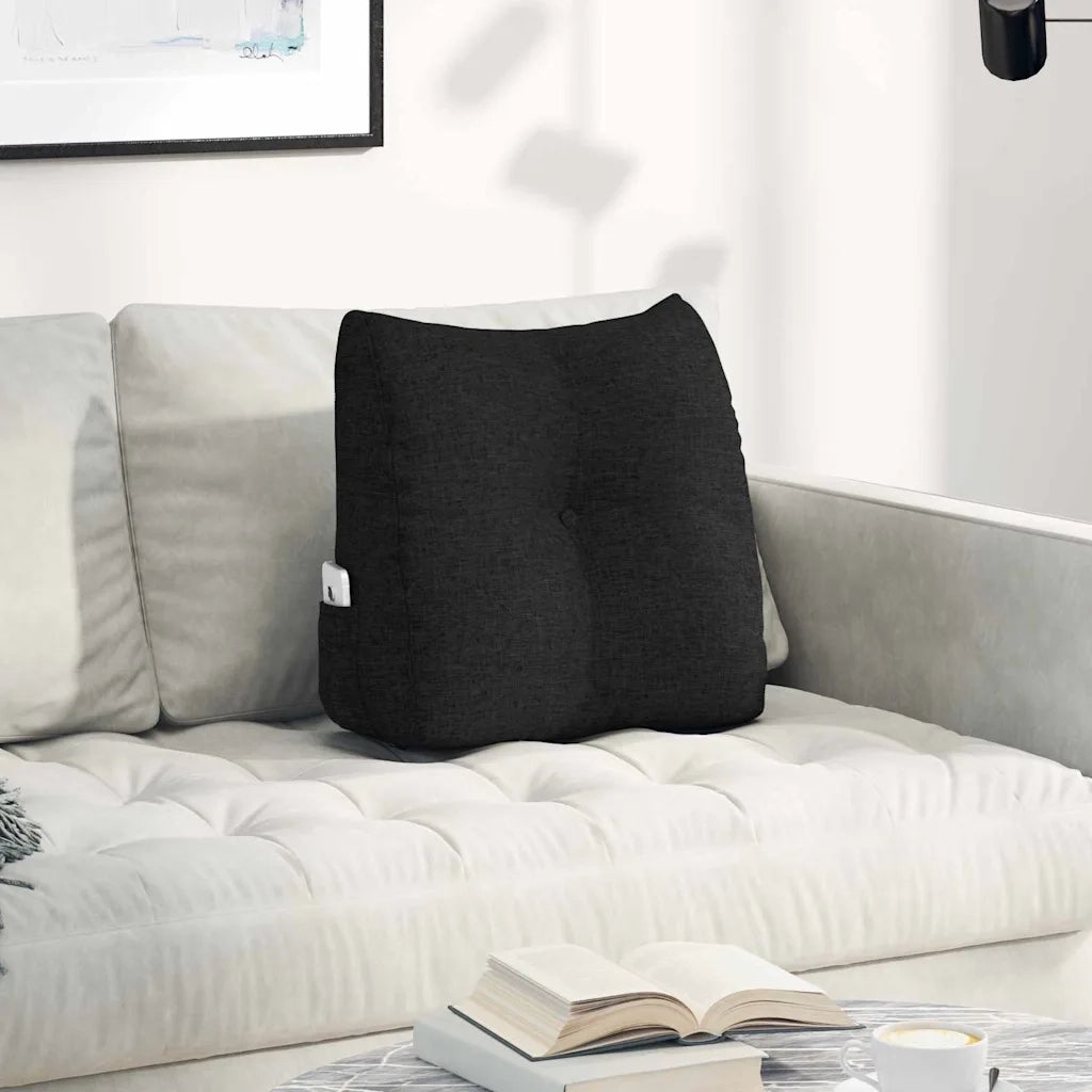 Cuscino per Schiena | Cuscino dorsale Nero 45 x 24 x 50 cm Tessuto