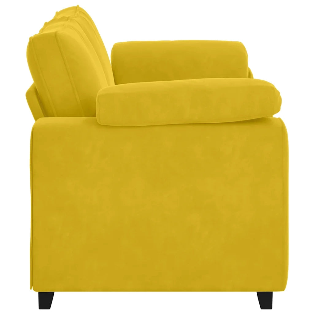 Divano Divanetto Giallo 180x77x82 cm in Velluto 4105273
