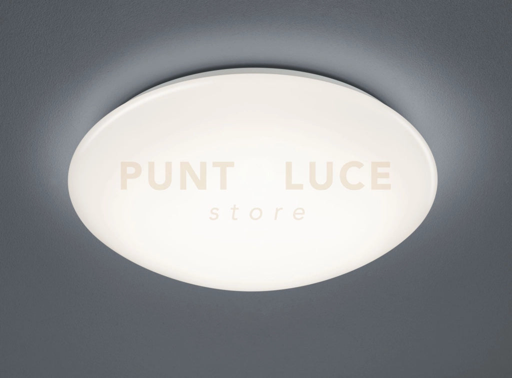 POLLUX PLAFONIERA LED 15W 1500lm, 3000K CON SENSORE DI MOVIMENTO DIFFUSORE METACRILATO BIANCO IP44 D. 37CM