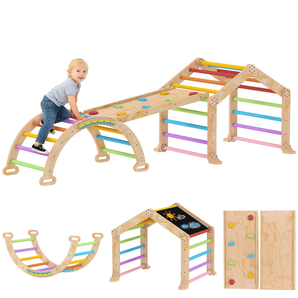 Casetta da gioco con scivolo e struttura arrampicata ¨C zephmum ¨C multicolore