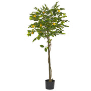 Pianta di limone artificiale in plastica in vaso 156 cm decorazione da interno