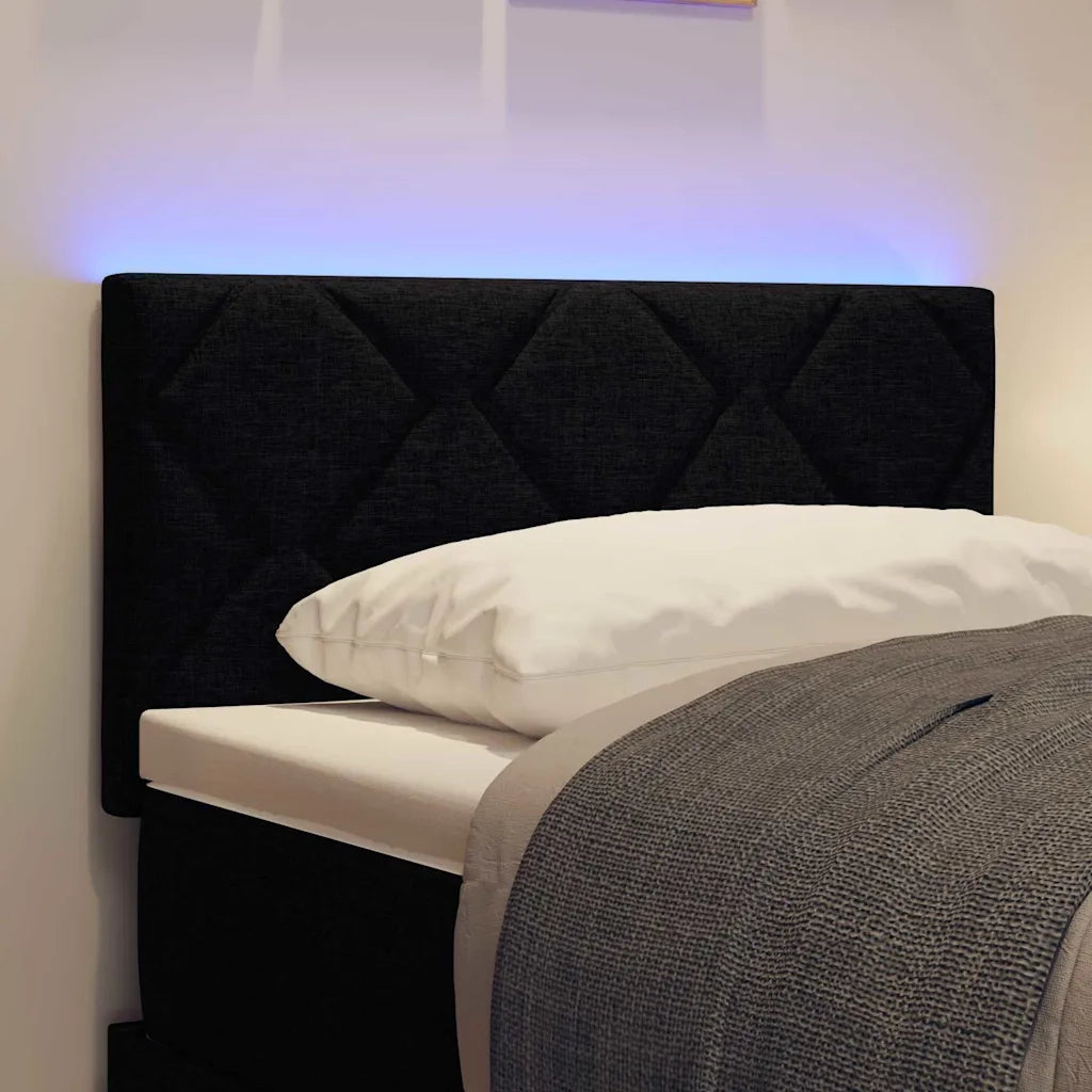 Testiera LED Nero 80 cm Tessuto 3338176