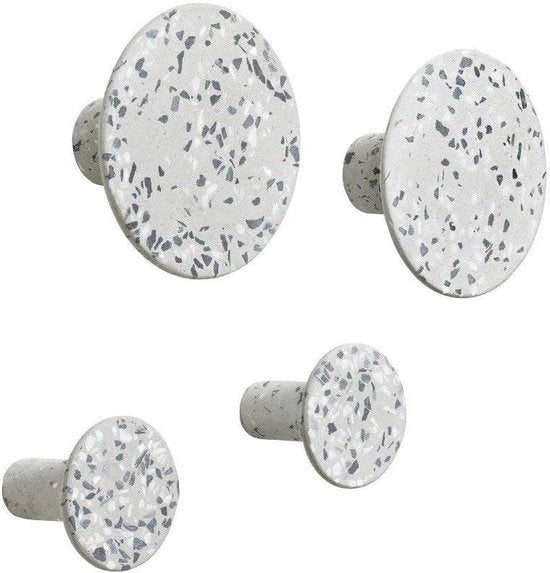 Hanger per giacca a muro con superficie in terrazzo grigio - Altezza 45 cm - Stile moderno
