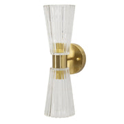 Lampada a Parete VKH908, Oro, Vetro, 11x16x40 cm