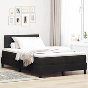 Letto a Sorgente LED con materasso Nero 120 x 190 cm Velluto 3342574