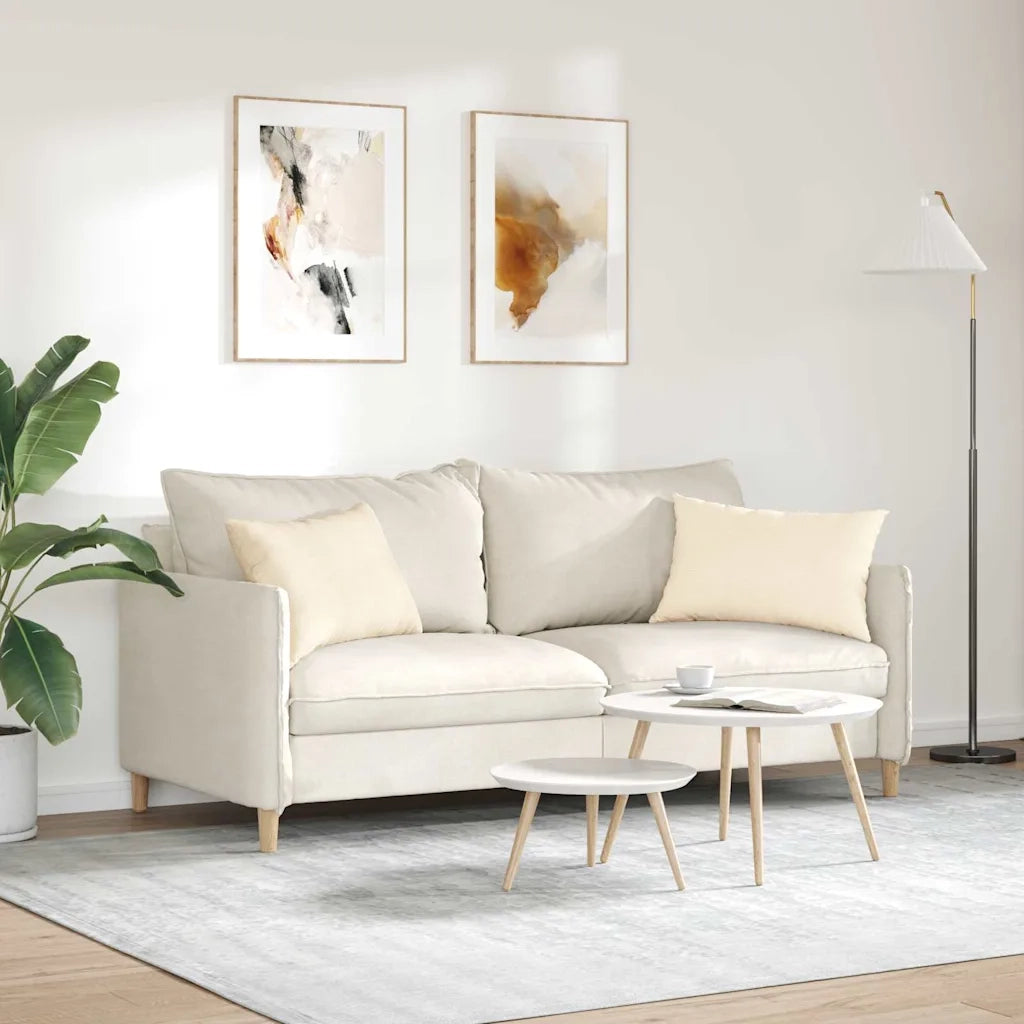 Cuscini da Divano 2 pcs Crema 60 x 40 cm Tessuto in Cords 42013690