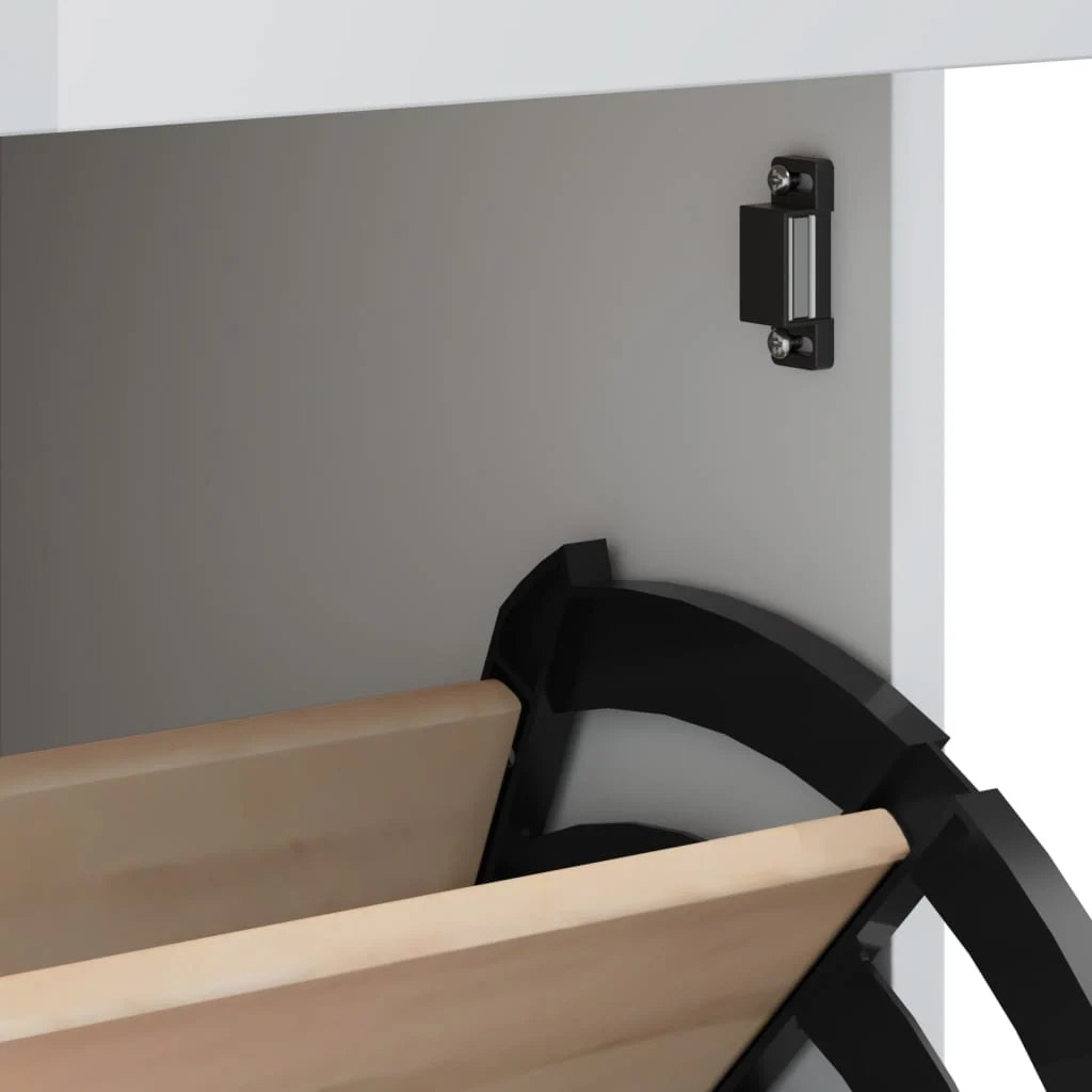 Scarpiera mobile contenitore per scarpe mobile per ingresso/corridoio/soggiorno legno ingegnerizzato bianco 02_0022118